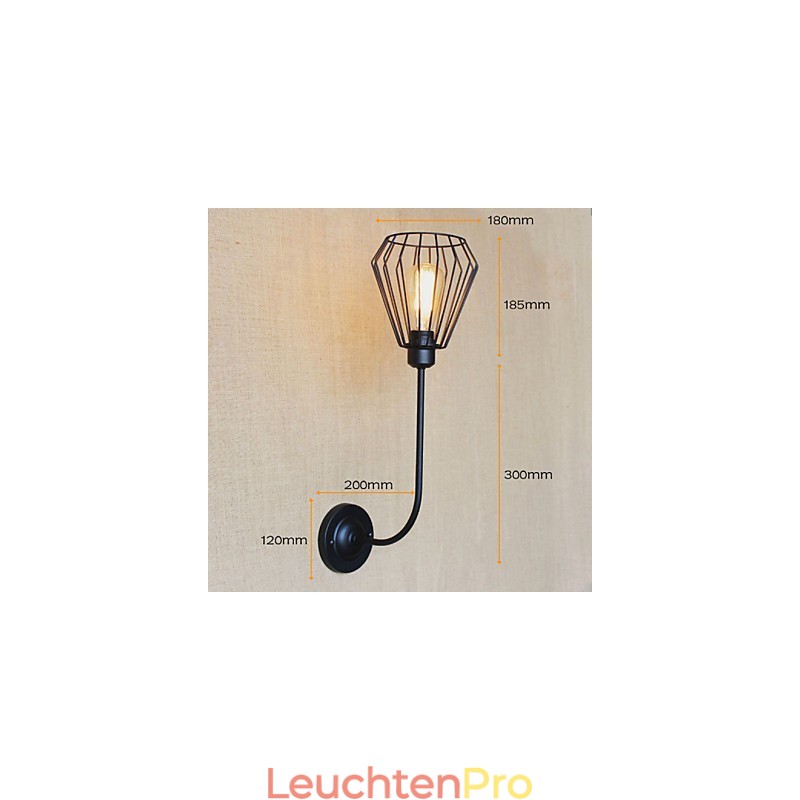 Amerikanischen Land Kreative Eisen Ellenbogen Antike Einzel Kopf Lampe Nachttisch
