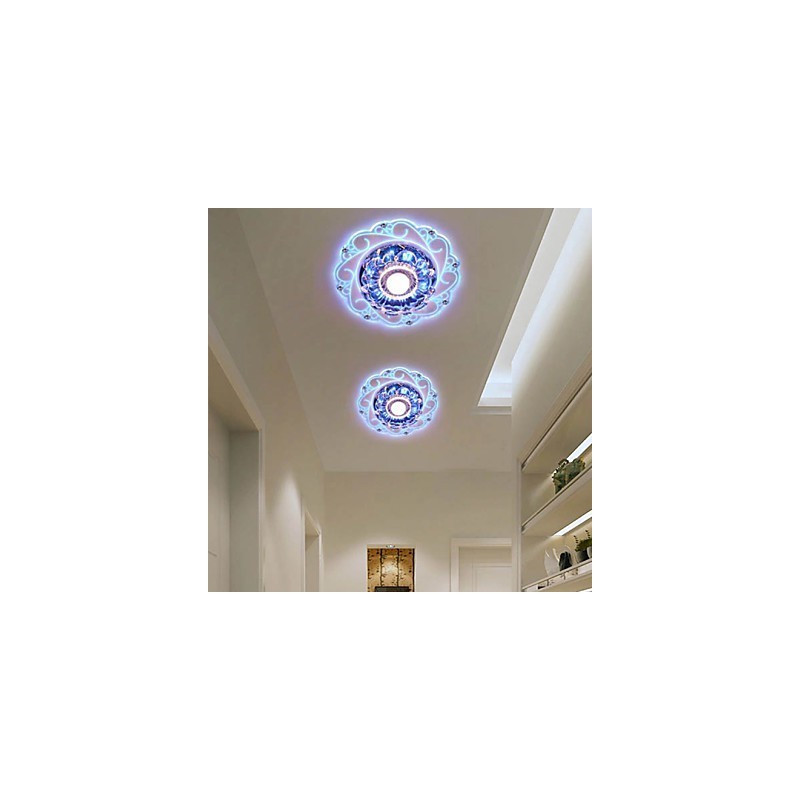 Kristall Deckenleuchte Spotlight SMD 3W Kreative Lampe Leuchtstoffröhre Bunte Farbe Dome Licht