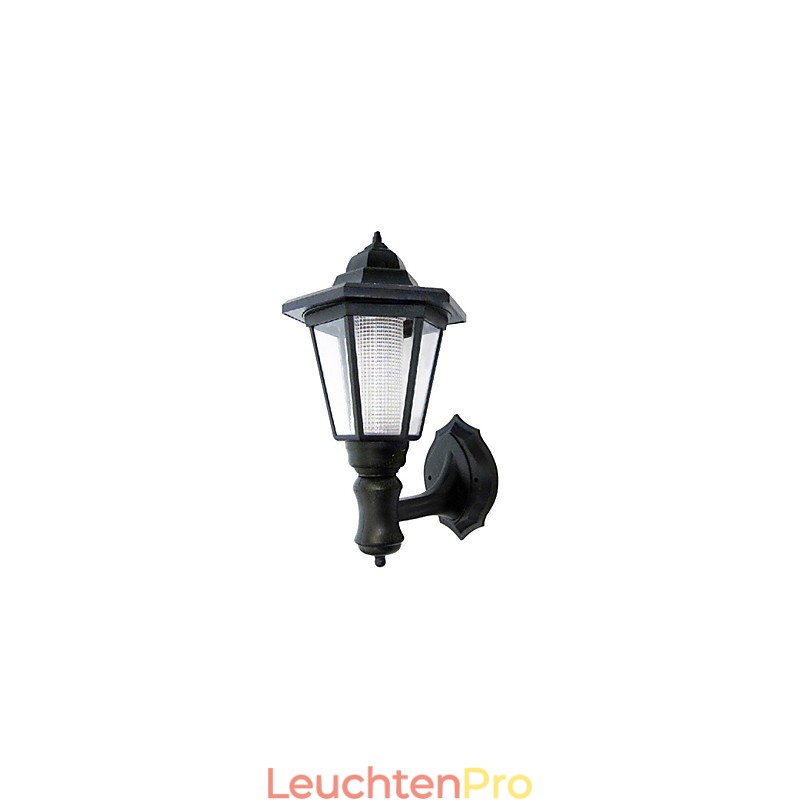 Solarbetriebene Wandleuchte mit schwarzem Schirm