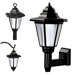 Solarbetriebene Wandleuchte mit schwarzem Schirm