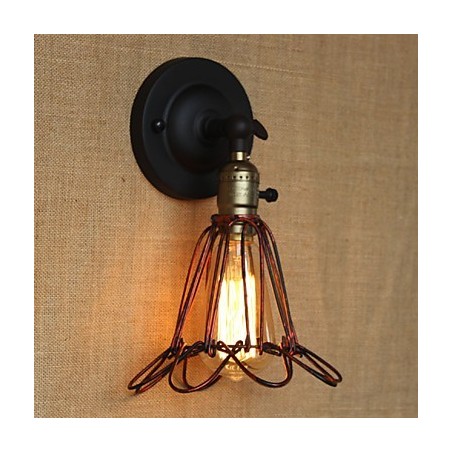 Amerikanischen Industriellen Stil Zaun Eisen Net Rot Bronze Dekorative Wand Leuchte Amerikanischen Industriellen Stil Zaun Eisen Net Rot Bronze Dekorative Wand Leuchte