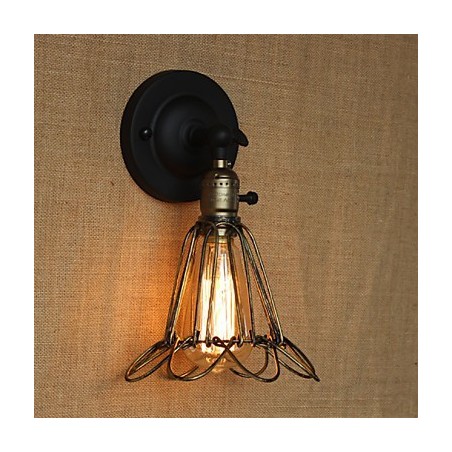 Amerikanischer Industriestil Zaun Eisen Mesh Bronze Dekorative Wandleuchte Amerikanischer Industriestil Zaun Eisen Mesh Bronze Dekorative Wandleuchte