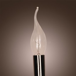 Schwarze Kristall-Wandleuchte mit Kerzenbirne