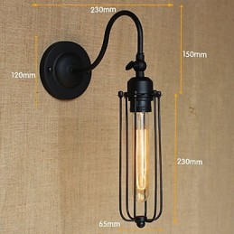 Kunst Minimalistische Matte Schwarz Amerikanischen Land Wohnzimmer Lampe Schlafzimmer Balkon Wand Lampe Nachttisch Lampe