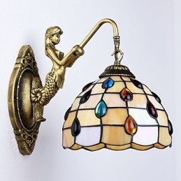 Europäische Mittelmeer Vertraglich Ländlichen Kreative Schmiedeeisen Wand Lampe Glas Lichter
