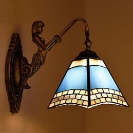 Europäische Mittelmeer Vertraglich Ländlichen Kreative Schmiedeeisen Wand Lampe Glas Lichter