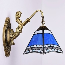 Europäische Mittelmeer Vertraglich Ländlichen Kreative Schmiedeeisen Wand Lampe Glas Lichter