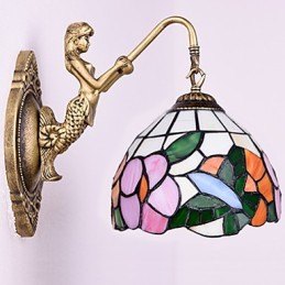 Europäische vertraglich ländliche kreative Schmiedeeisen Wandleuchte Glas Lichter