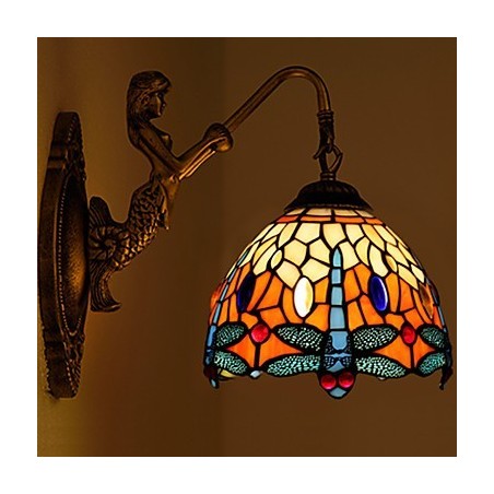 Europäische vertraglich ländliche kreative Schmiedeeisen Wandleuchte Glas Lichter Europäische vertraglich ländliche kreative Schmiedeeisen Wandleuchte Glas Lichter