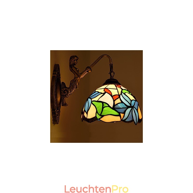 Europäische vertraglich ländliche kreative Schmiedeeisen Wandleuchte Glas Lichter