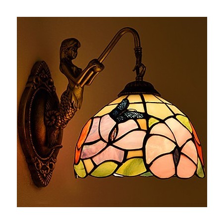 Europäische vertraglich ländliche kreative Schmiedeeisen Wandleuchte Glas Lichter Europäische vertraglich ländliche kreative Schmiedeeisen Wandleuchte Glas Lichter