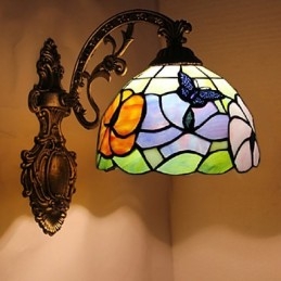 Europäische Mittelmeer Vertraglich Ländlichen Kreative Schmiedeeisen Wand Lampe Glas Lichter