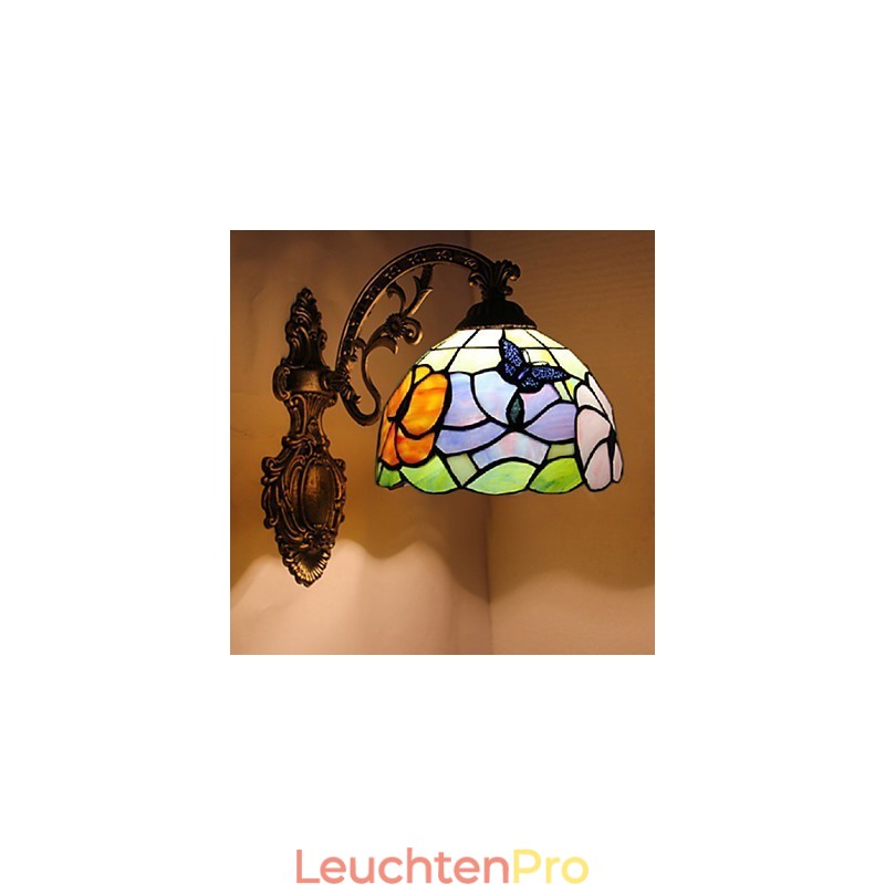 Europäische Mittelmeer Vertraglich Ländlichen Kreative Schmiedeeisen Wand Lampe Glas Lichter