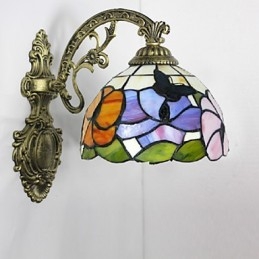 Europäische Mittelmeer Vertraglich Ländlichen Kreative Schmiedeeisen Wand Lampe Glas Lichter