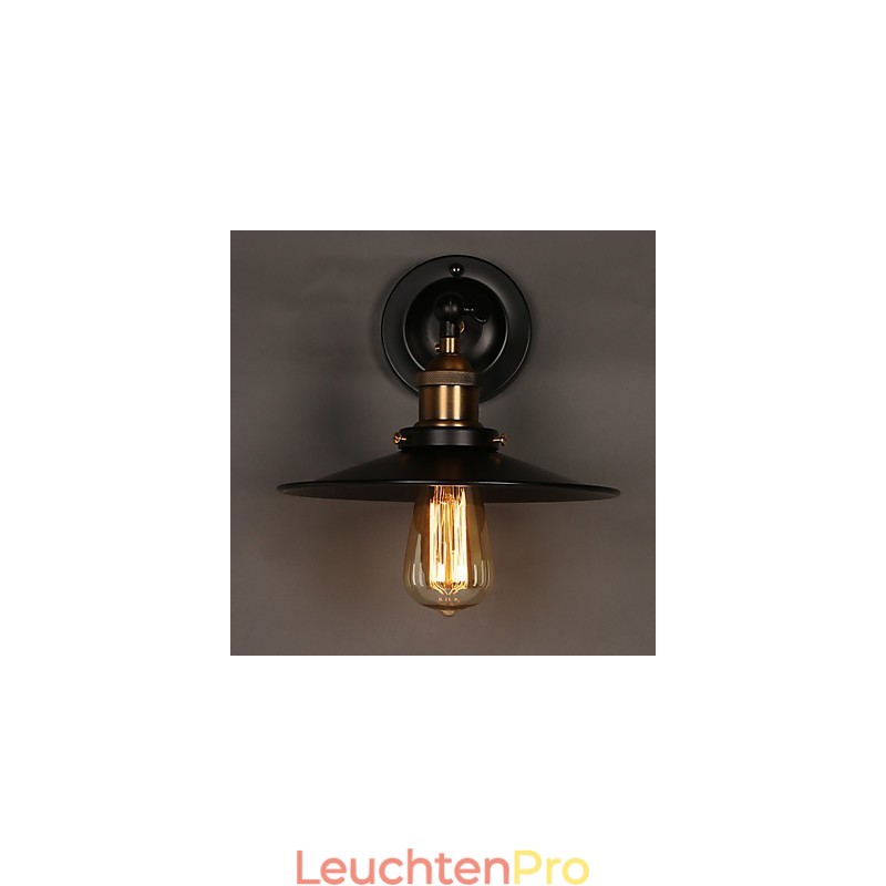Kreative nordische Licht Single Head Black Umbrella Wandleuchte Wiederherstellung alten Wege Licht