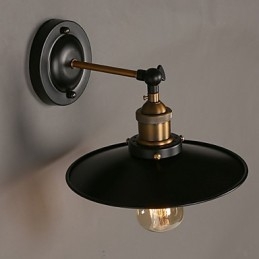 Kreative nordische Licht Single Head Black Umbrella Wandleuchte Wiederherstellung alten Wege Licht