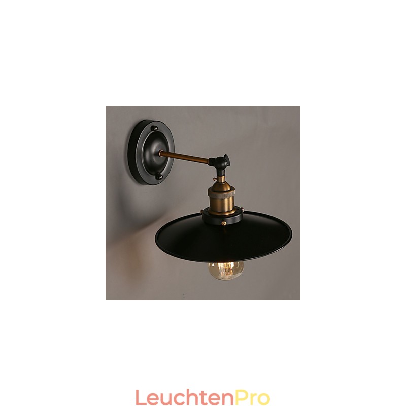 Kreative nordische Licht Single Head Black Umbrella Wandleuchte Wiederherstellung alten Wege Licht