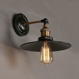 Kreative nordische Licht Single Head Black Umbrella Wandleuchte Wiederherstellung alten Wege Licht