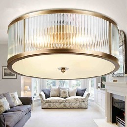 Traditionelle, klassische, rustikale Lodge-Deckenleuchte aus Messing und Metall