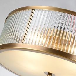 Traditionelle, klassische, rustikale Lodge-Deckenleuchte aus Messing und Metall