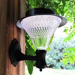 Outdoor Solar Power Weiß Villa Wand Montieren Garten Hof Tür Pfad Licht Lampe