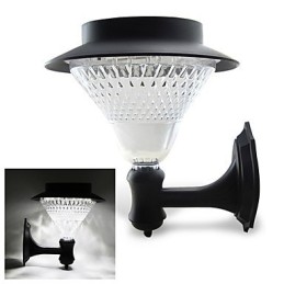 Outdoor Solar Power Weiß Villa Wand Montieren Garten Hof Tür Pfad Licht Lampe