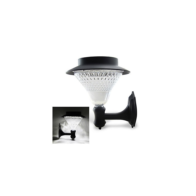 Outdoor Solar Power Weiß Villa Wand Montieren Garten Hof Tür Pfad Licht Lampe