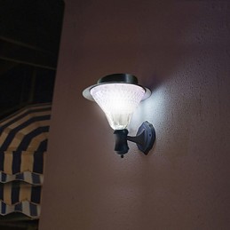 Outdoor Solar Power Weiß Villa Wand Montieren Garten Hof Tür Pfad Licht Lampe