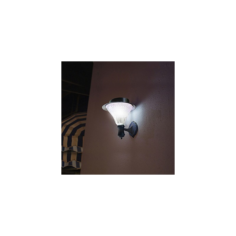 Outdoor Solar Power Weiß Villa Wand Montieren Garten Hof Tür Pfad Licht Lampe