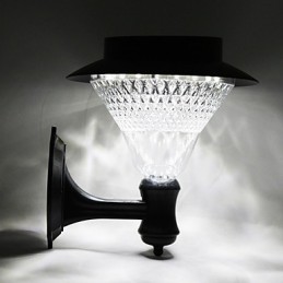 Outdoor Solar Power Weiß Villa Wand Montieren Garten Hof Tür Pfad Licht Lampe