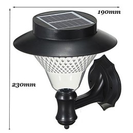 Outdoor Solar Power Weiß Villa Wand Montieren Garten Hof Tür Pfad Licht Lampe