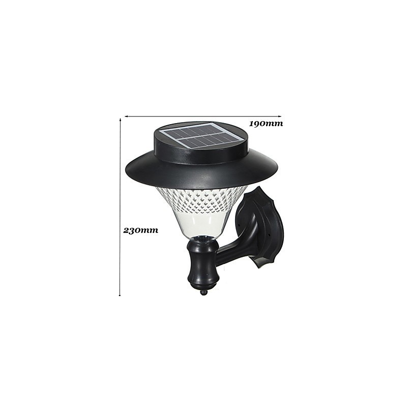 Outdoor Solar Power Weiß Villa Wand Montieren Garten Hof Tür Pfad Licht Lampe
