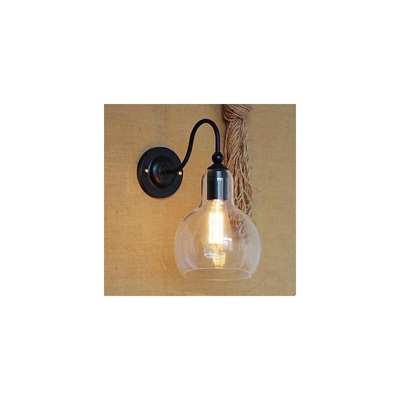 Moderne Restaurant Schmuck Wand Lampe Schmiedeeisen Glas