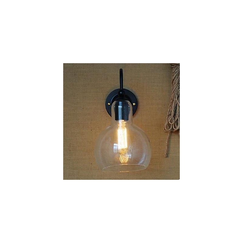 Moderne Restaurant Schmuck Wand Lampe Schmiedeeisen Glas