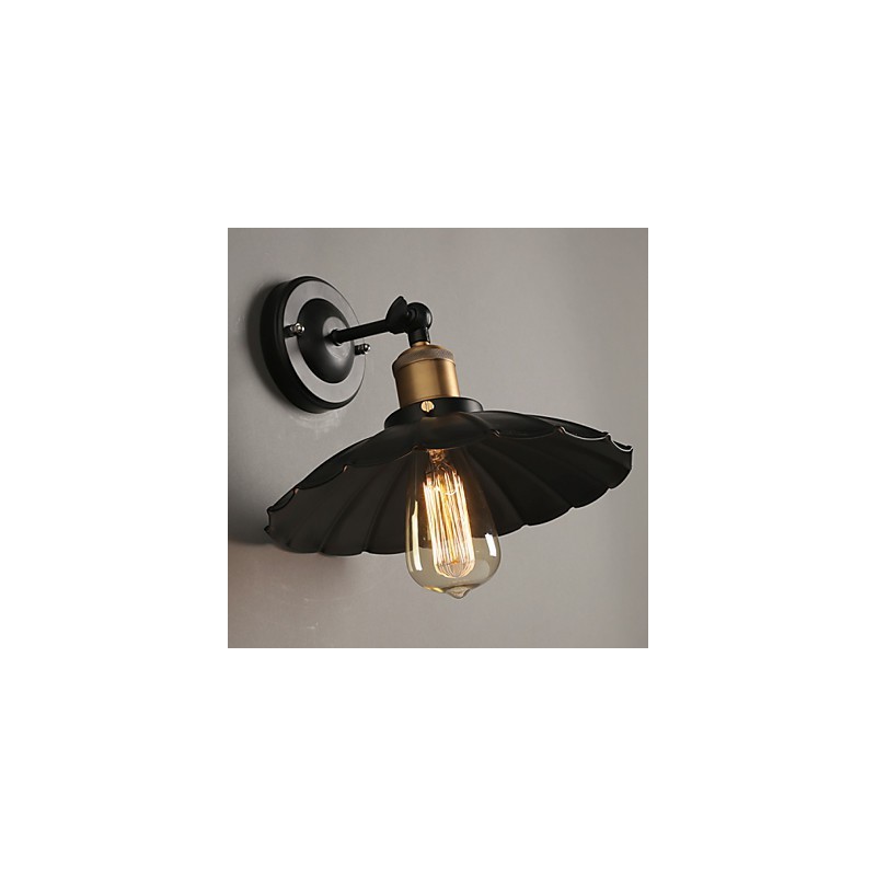 Ccreative Treppe Wiederherstellung der alten Weisen Single Head Black Dress Schmiedeeisen Wandleuchte