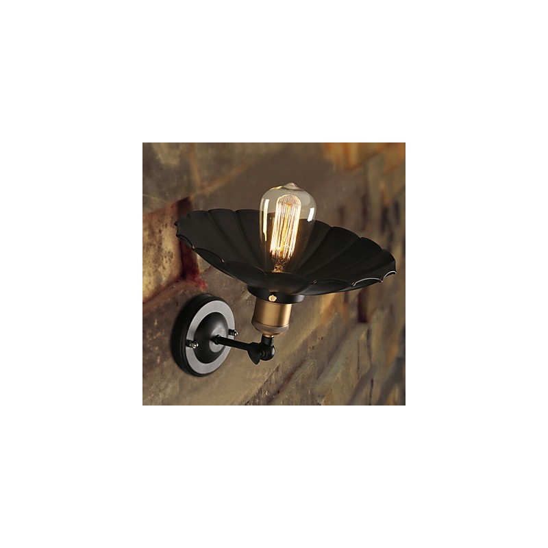 Ccreative Treppe Wiederherstellung der alten Weisen Single Head Black Dress Schmiedeeisen Wandleuchte