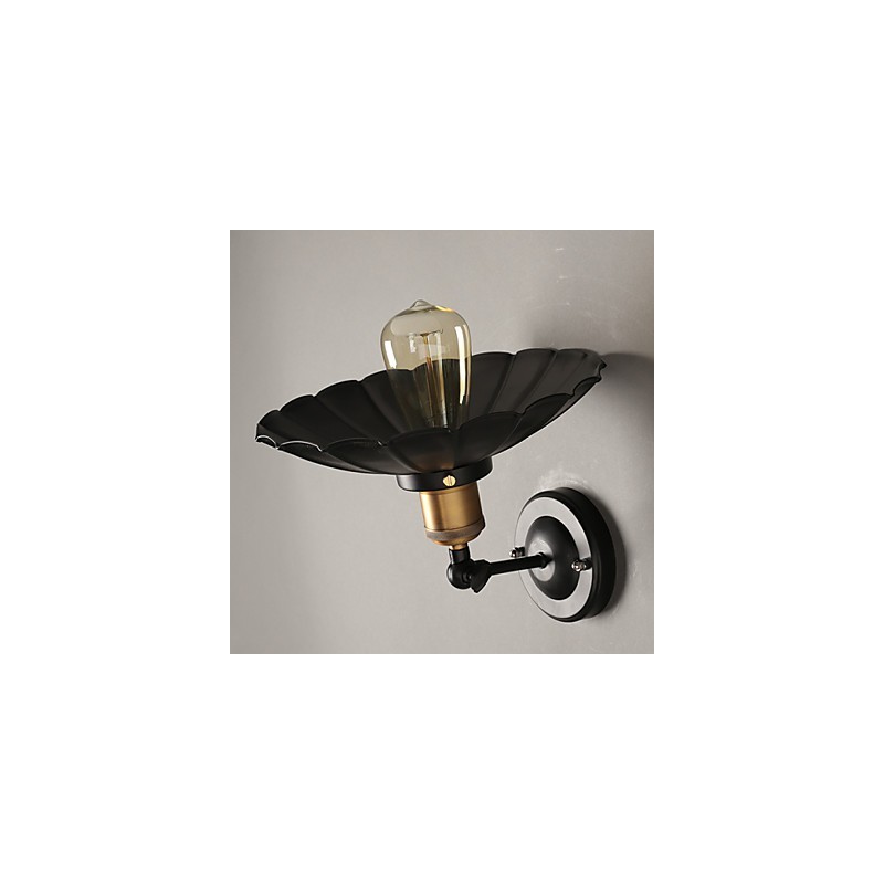 Ccreative Treppe Wiederherstellung der alten Weisen Single Head Black Dress Schmiedeeisen Wandleuchte