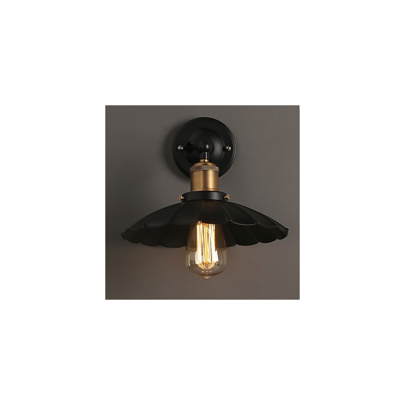 Ccreative Treppe Wiederherstellung der alten Weisen Single Head Black Dress Schmiedeeisen Wandleuchte
