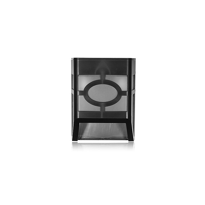 Solarbetriebene Wandleuchte mit 2 Laternen, warmgelb