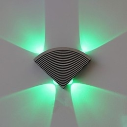 Fan Wandleuchte Vier Lichter Grün Aluminium Acryl