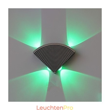 Fan Wandleuchte Vier Lichter Grün Aluminium Acryl Fan Wandleuchte Vier Lichter Grün Aluminium Acryl