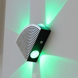 Fan Wandleuchte Vier Lichter Grün Aluminium Acryl
