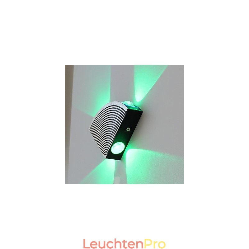 Fan Wandleuchte Vier Lichter Grün Aluminium Acryl