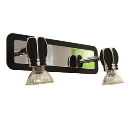 Moderne schwarze Wandleuchten Badezimmerleuchten mit 2 Lichtern