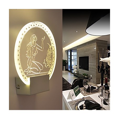 Acryl Wandleuchte PVC Lampe Licht Chip Modern Zeitgenössisch Metall 5W Acryl Wandleuchte PVC Lampe Licht Chip Modern Zeitgenössisch Metall 5W