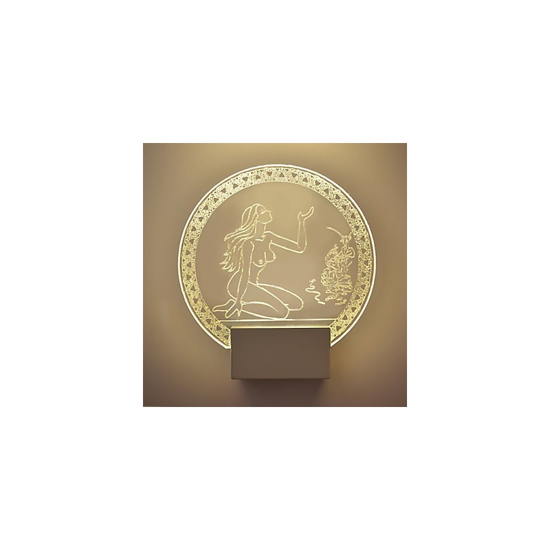 Acryl Wandleuchte PVC Lampe Licht Chip Modern Zeitgenössisch Metall 5W