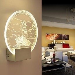 Acryl Wandleuchte PVC Lampe Licht Moderne Zeitgenössische Metall