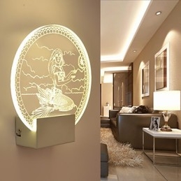 Acryl Wandleuchte PVC Lampe Licht Moderne Zeitgenössische Metall