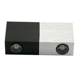 Moderne Wandleuchte mit halb silbernem, halb schwarzem, schickem Design, kubischer Körper, 2 S