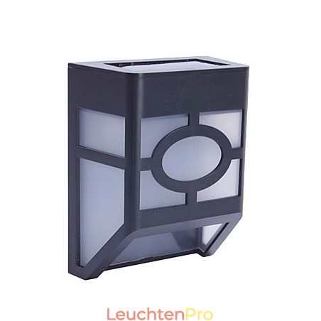 Solarbetriebene Wandleuchte mit 2 Laternen, warmgelb Solarbetriebene Wandleuchte mit 2 Laternen, warmgelb